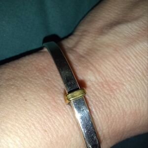 Silver and goldtone bracelet.